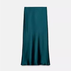 Zara Teal Midi Skirt